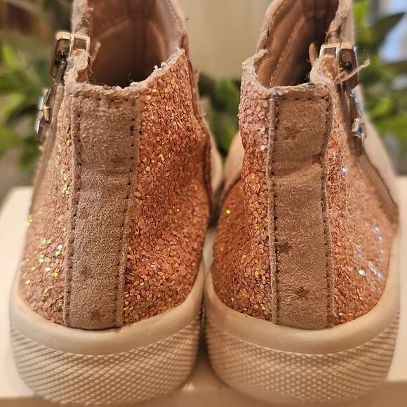 Glitter Star Zip Up Boots Size 8 - Picture 6 of 9